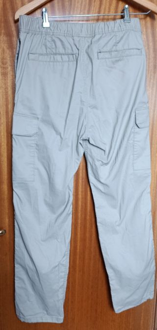 Pantalones Cargo H&M color gris Talla S
