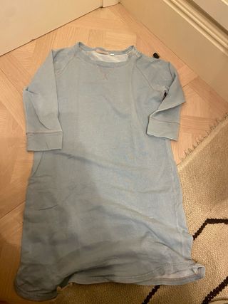 Vestido tipo sudadera Uniqlo azul Talla M