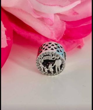 Charm Pandora Familia Corazones Plata