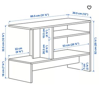 Mesa auxiliar efecto roble Ikea Holmerud