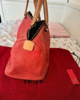 Bolso Carolina Herrera Rojo Cuero