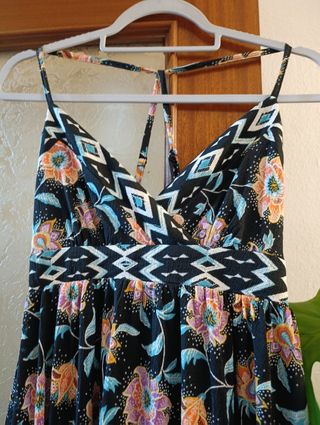 Vestido largo estampado tirantes