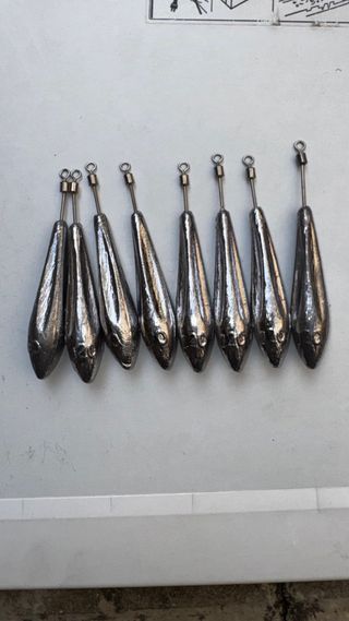 Plomos de pesca bala 120g 1€/unidad