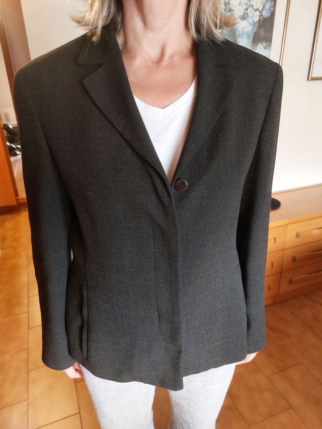 Americana entallada gris marengo oscuro