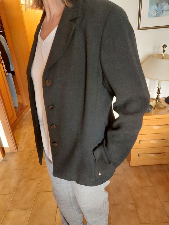 Americana entallada gris marengo oscuro