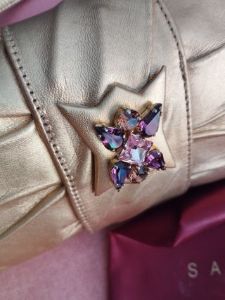 Bolso y zapato Sara Navarro dorado