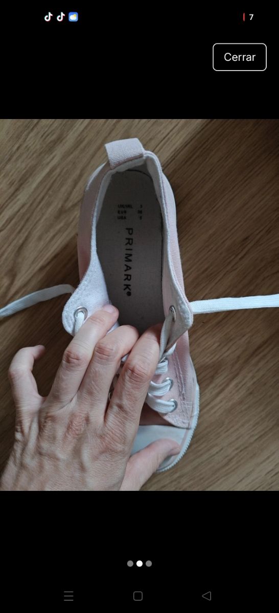 Zapatillas lona rosas