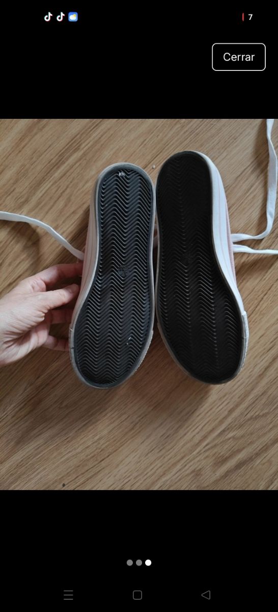 Zapatillas lona rosas