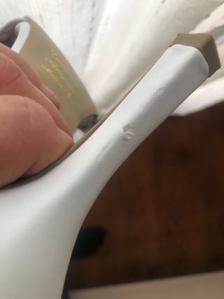 Zapatos de tacón blancos de piel