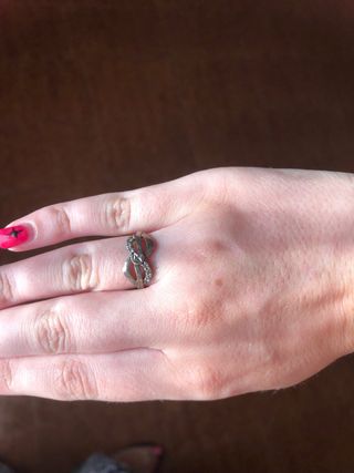 Anillo plata con brillantes