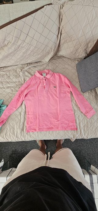 Polo Lacoste Rosa Talla M