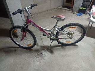 Bicicleta Niña Trek 220 Rosa y Blanca