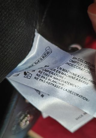 Pantalón Negro Chrome Hearts recto holgado