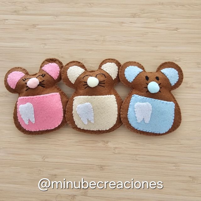 Ratoncito guardadientes fieltro