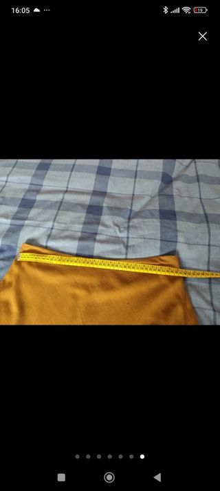 Falda larga mostaza Zara T.M