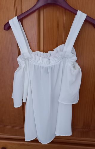Blusa hombros descubiertos blanca