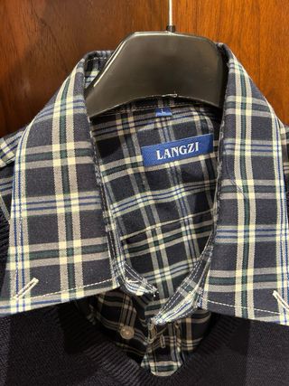 Jersey sin mangas LANGZI con camisa cuadros