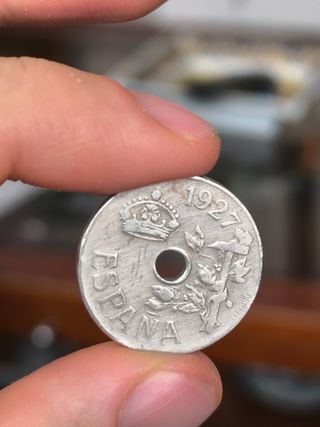 Moneda 1937 España
Moneda 1927 España 
25 céntimos