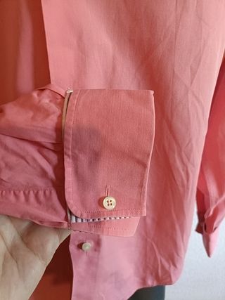 Camisa Zara color Coral Talla M Hombre