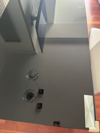 OPORTUNIDAD Mesa de comedor cristal negro y blanca