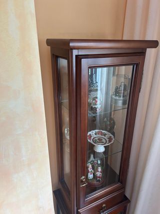 Vitrina de madera y cristal