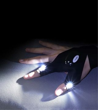 Guante Linterna LED sin dedos Pesca Camping