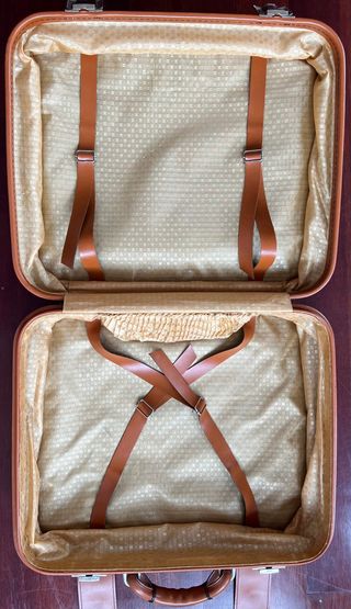 Maleta de cuero vintage (años 80) NUEVA