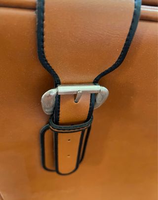 Maleta de cuero vintage (años 80) NUEVA