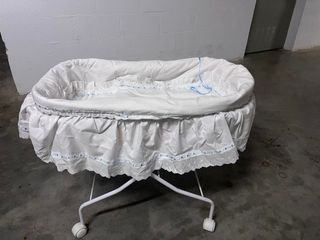 Cuna moisés mimbre bebé con soporte
