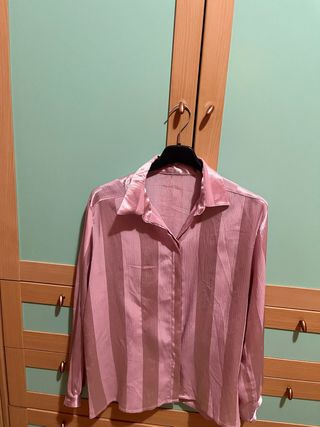 Camicia donna rosa a righe