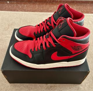 Nike Air Jordan 1 Mid Rojo-Negro