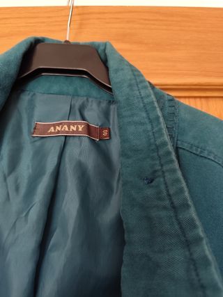 Abrigo cruzado tejido vaquero entretiempo