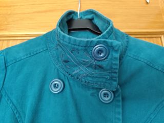 Abrigo cruzado tejido vaquero entretiempo