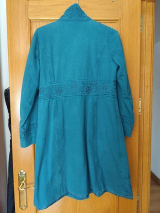 Abrigo cruzado tejido vaquero entretiempo