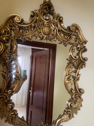 Espejo madera y pintura oro