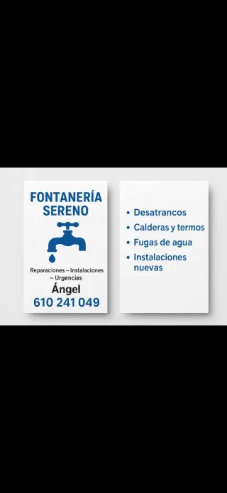 FONTANERO CON MÁS DE 20 AÑOS DE EXPERIENCIA