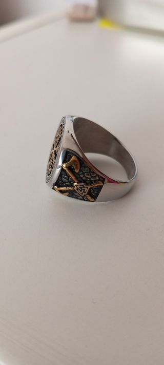 Anillo Brújula Vikinga Acero Inoxidable 316L