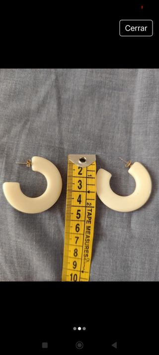 Pendientes Aro Beige ese O ese