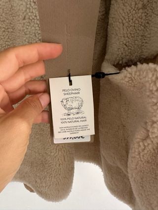 Chaleco de piel de cordero natural