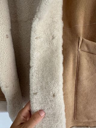 Chaleco de piel de cordero natural
