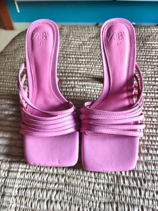 Sandalias Zara rosas talla 37