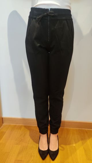 Pantalones jogger Zara mujer negros