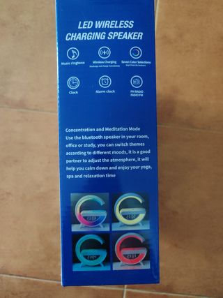 Altavoz BT-3401 con Cargador Inalámbrico LED