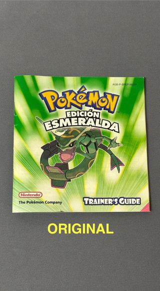 Manual ORIGINAL Pokemon Esmeralda GameBoy Advance