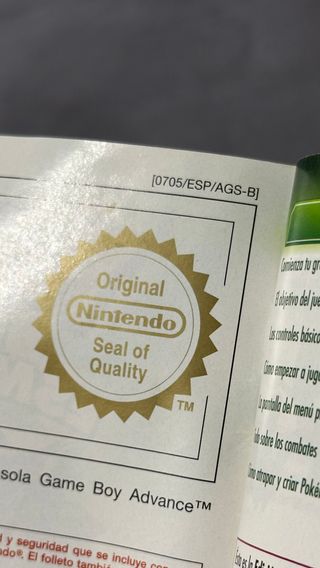 Manual ORIGINAL Pokemon Esmeralda GameBoy Advance