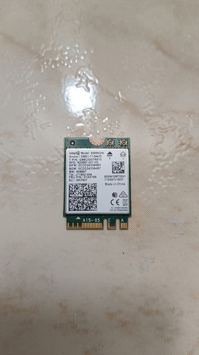 Tarjeta WiFi Intel 9260NGW 802.11ac