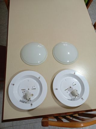 2 Plafones Techo Cristal y Plástico