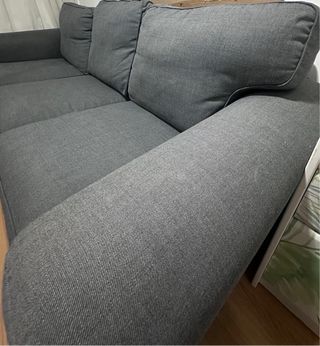 Sofá 3 plazas Ikea gris tela