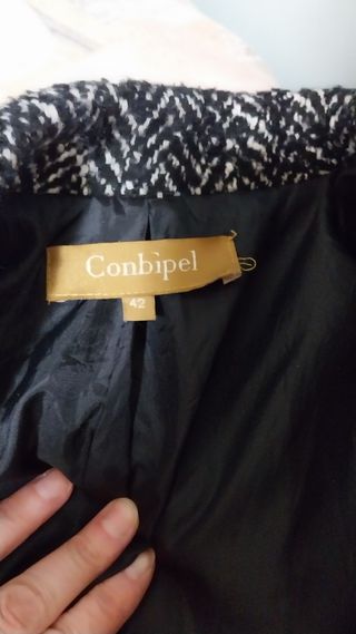Cappottino Conbipel fantasia bianco/nero