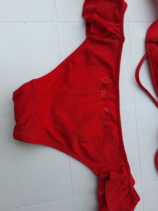 Bikini Pepe Jeans Rojo Volantes